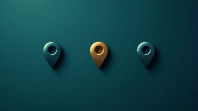 three 3D map pins showing Bing and Apple Maps
