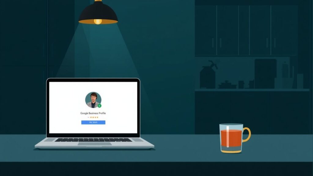 Should I do my own local SEO? showing a laptop screen with GBP on